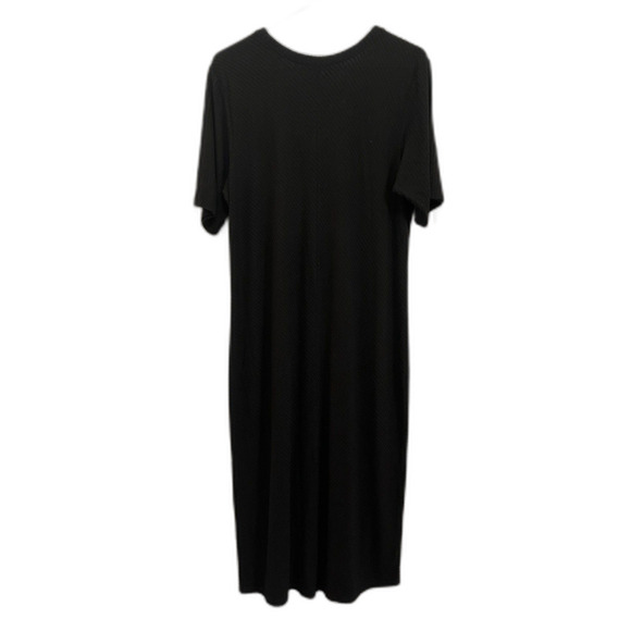 UNIVERSAL STANDARD Black Ribbed Made in Peru Midi Dress Women's Size Small - Picture 6 of 8
